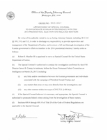 APPOINTMENT OF SPECIAL COUNSEL TO INVESTIGATE RUSSIAN INTERFERENCE WITH THE 2016 PRESIDENTIAL ELECTION AND RELATED MATTERS 